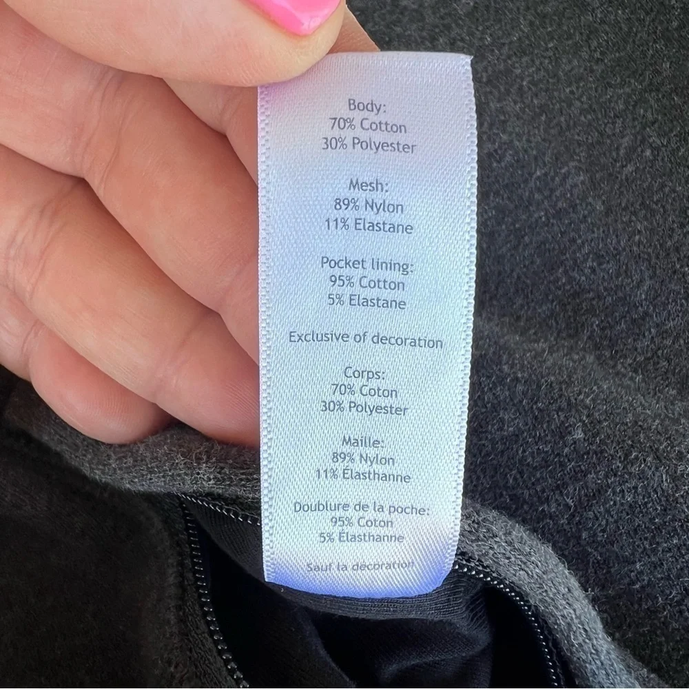 Lululemon Ivivva Saw Into Your Day Full Zip Fleece Lined Jacket Charcoal Gray 10